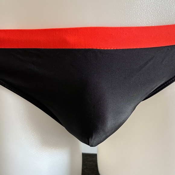 Black and Red Men's Swim Trunks - Picture 2 of 10